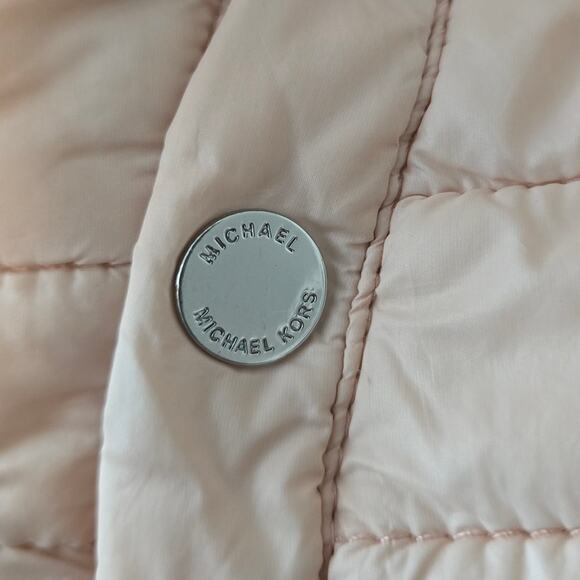 Michael Kors Toddlers GIRLS Pink Puffer Fleece Lined Hooded Jacket 4T - Picture 5 of 7